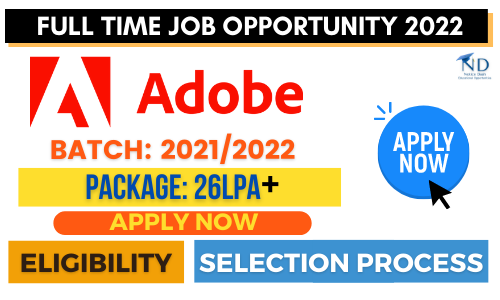 Adobe Full time job opportunity 2022