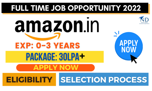 Amazon Full time job opportunity 2022
